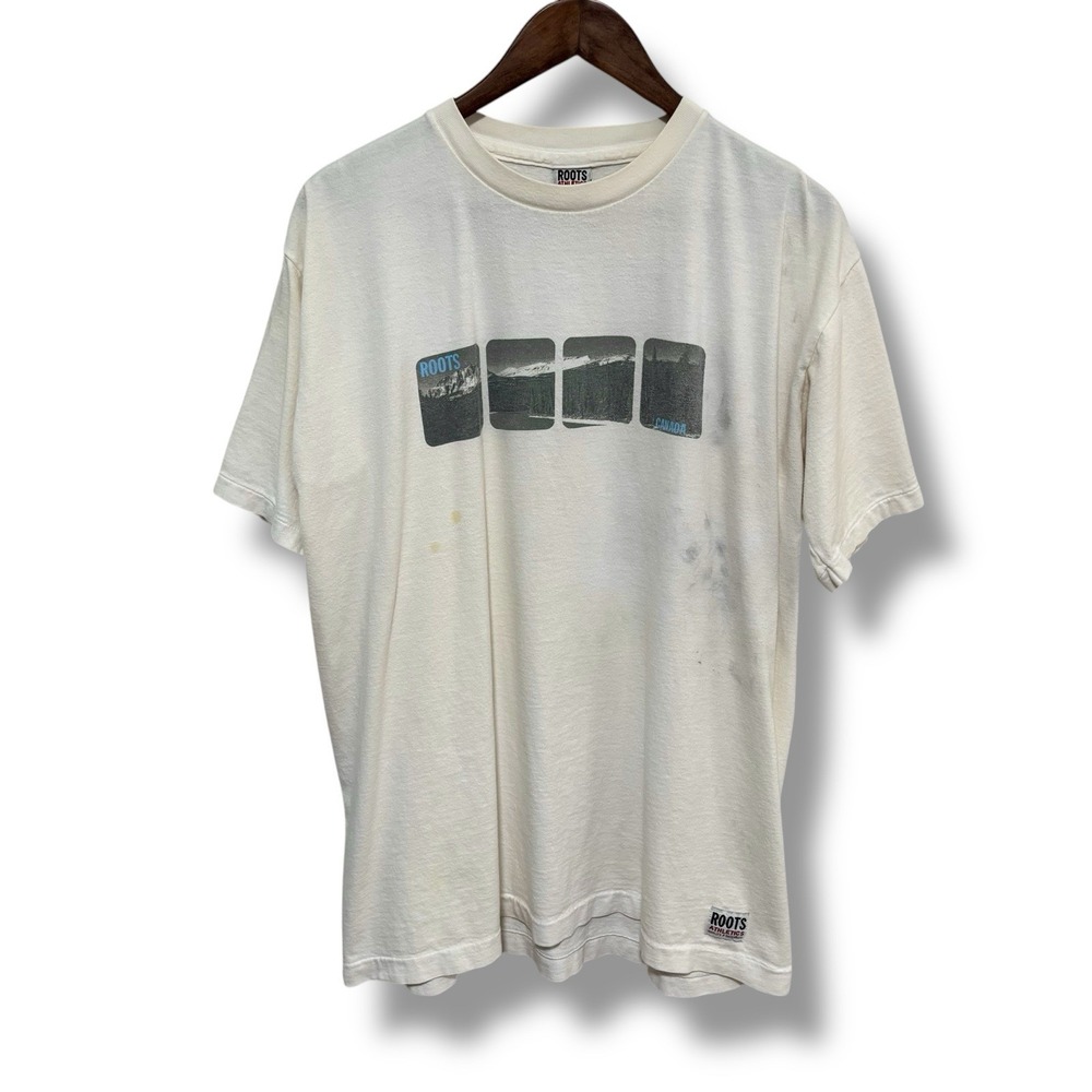 Vintage Roots Athletics Men's‎ Graphic T Shirt *Stained Size Large 23 x 30